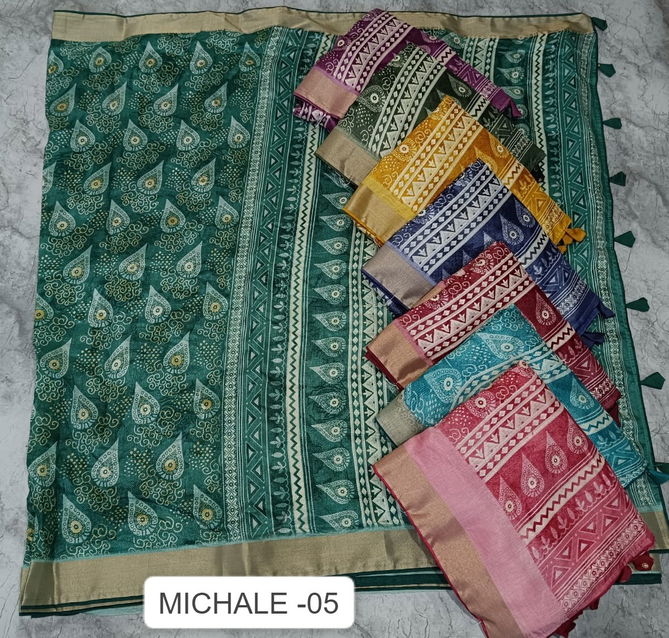 Michale 05 By Kalpatru Spun Cotton Printed Sarees Wholesale Price In Surat